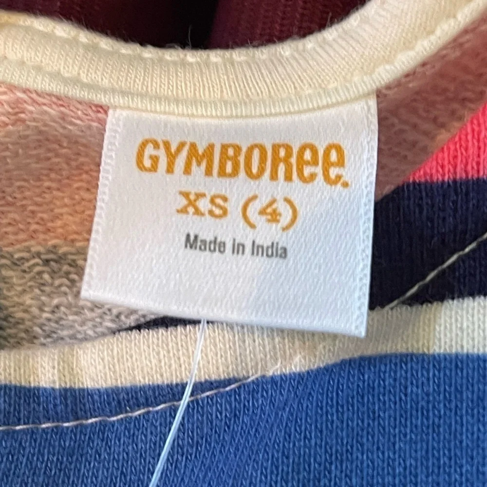 Gymboree nwt multicolored cotton stripe pocket long sleeve dress